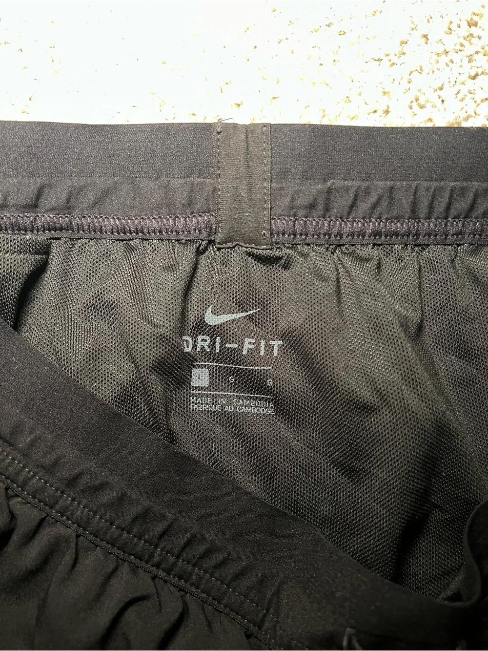 Nike Black Dri-FIT Athletic Shorts with Mesh Liner